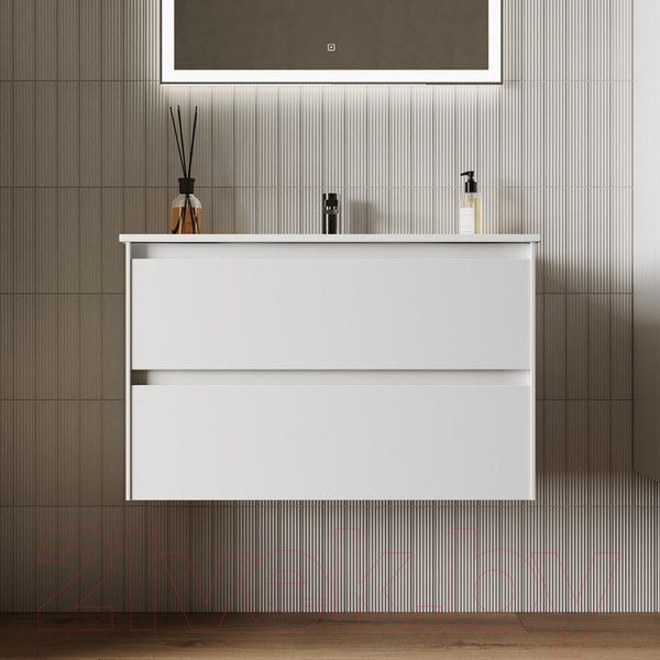 Изображение товара Тумба под умывальник Sancos Cento / CN90W (белый глянец)