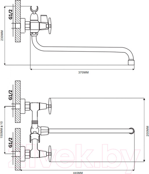 Изображение товара Смеситель Ekko E26020-1