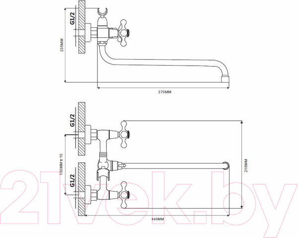 Изображение товара Смеситель Ekko E2612