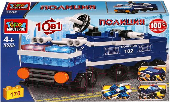 Изображение товара Конструктор Город мастеров Полицейская машина / 3282-JS (175эл)