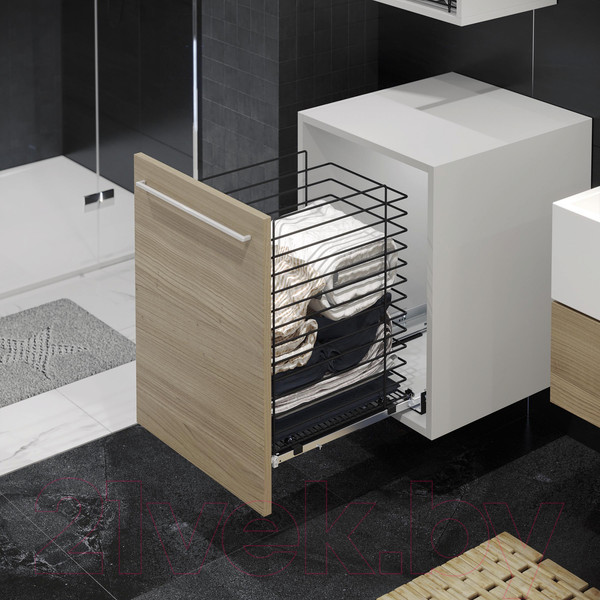 Изображение товара Корзина для белья выдвижная Starax S-8057-A (антрацит)