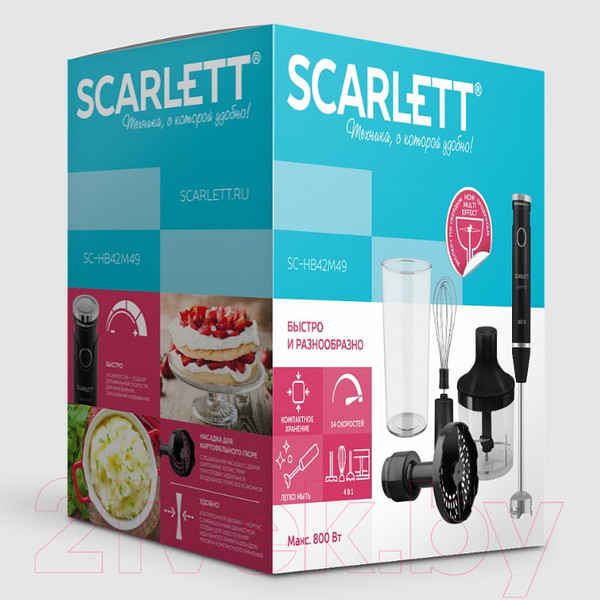 Изображение товара Блендер погружной Scarlett SC-HB42M49 (черный)