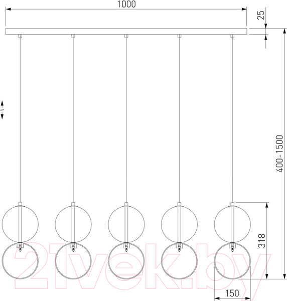 Изображение товара Люстра Евросвет 50092/5 (хром/дымчатый)