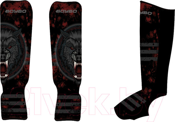 Изображение товара Защита голень-стопа для единоборств BoyBo Wolf (XL, нейлон)