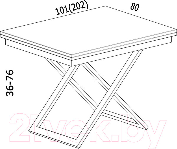 Изображение товара Стол-трансформер Levmar Cross G15/S90 (белый глянец/золото)