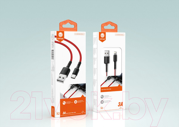 Изображение товара Кабель Vipfan X02 USB-Type-C (1.2м, черный)
