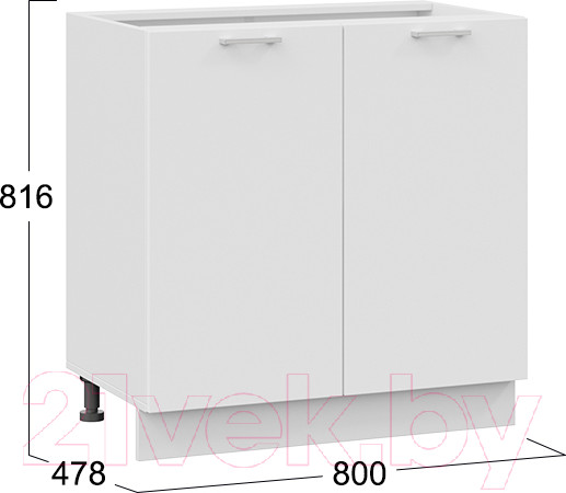 Изображение товара Шкаф-стол кухонный ТриЯ Габриэлла 1Н8 (белый/сноу)