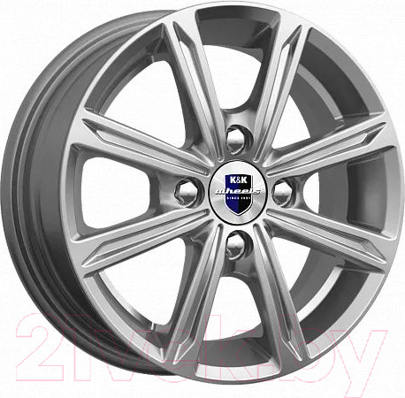 Изображение товара Литой диск K&K Флэш 14x5" 4x98мм DIA 58.5мм ET 35мм Дарк платинум