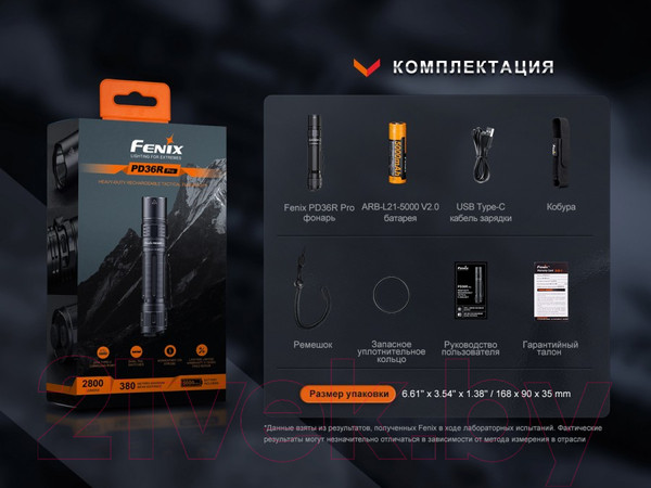Изображение товара Фонарь Fenix Light PD36R Pro / PD36RPRO