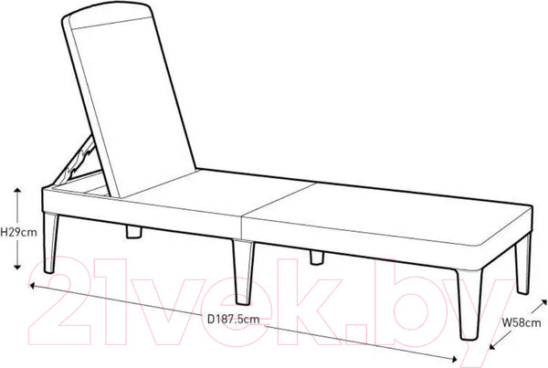 Изображение товара Шезлонг Keter Jaipur / 235163 (капучино)