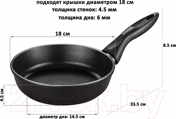 Изображение товара Сковорода Elan Gallery Гармония вкуса / 120455 (черный оникс)