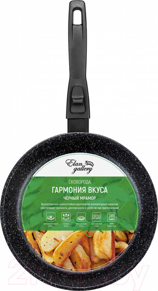 Изображение товара Сковорода Elan Gallery Гармония вкуса / 120207 (черный мрамор)