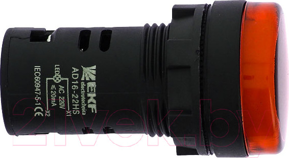 Изображение товара Лампа сигнальная EKF AD16-16HS / ledm-ad16-16-r (красный)