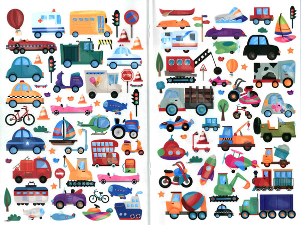 Изображение товара Развивающая книга Робинс Переводные картинки. Транспорт