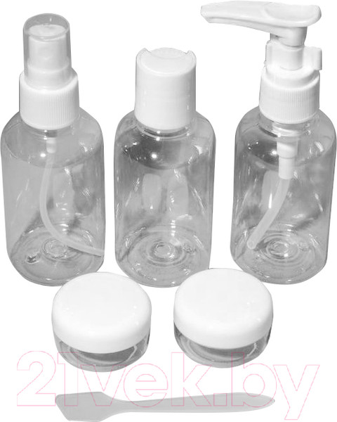 Изображение товара Набор флаконов для косметики Onlytop В чехле / ОТ 655409