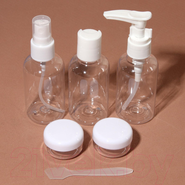 Изображение товара Набор флаконов для косметики Onlytop В чехле / ОТ 655409