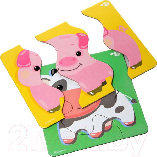 Изображение товара Развивающий игровой набор Baby Toys Тройной зигзаг. Домашние животные / 02500