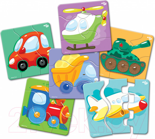 Изображение товара Развивающий игровой набор Baby Toys Тройной зигзаг. Транспорт / 02502