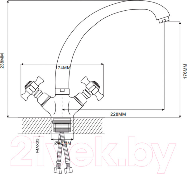Изображение товара Смеситель Ekko E42024