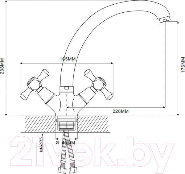 Изображение товара Смеситель Ekko E42332