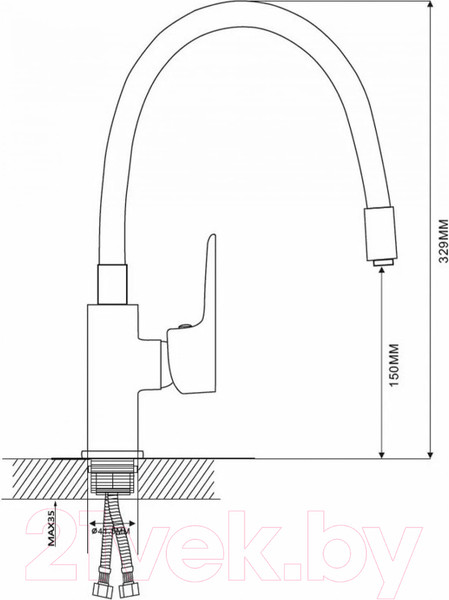 Изображение товара Смеситель Ekko E4264-7
