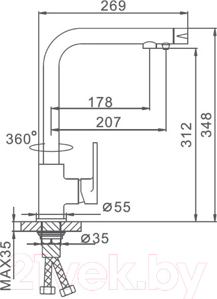 Изображение товара Смеситель Ekko E4365