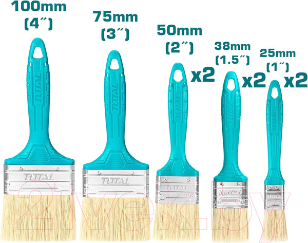 Изображение товара Набор кистей малярных TOTAL THT8450801 (8шт)