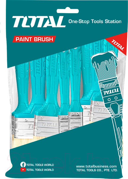Изображение товара Набор кистей малярных TOTAL THT8450801 (8шт)