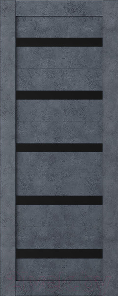 Изображение товара Дверь межкомнатная Bafa Техно лайт 5 90x200 (бетон графит/черный лакобель)