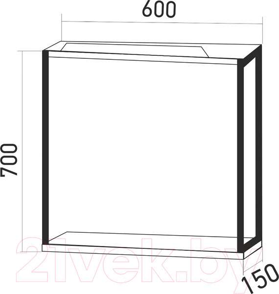 Изображение товара Зеркало Mixline Бруклин 60 543581 (с подсветкой)