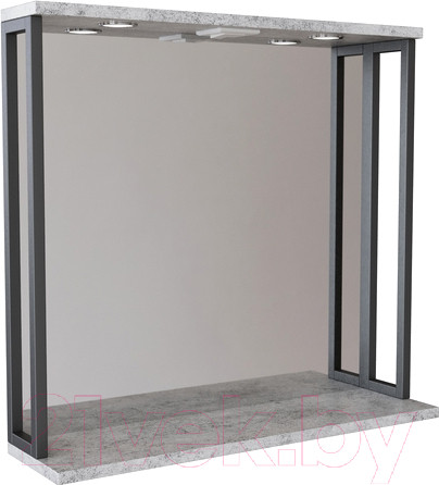 Изображение товара Зеркало Mixline Бруклин 80 543942 (бетон, с подсветкой)