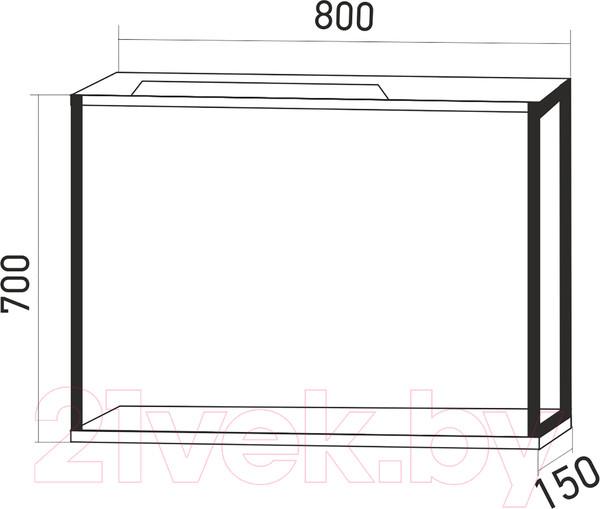 Изображение товара Зеркало Mixline Бруклин 80 543584 (дуб бунратти, с подсветкой)