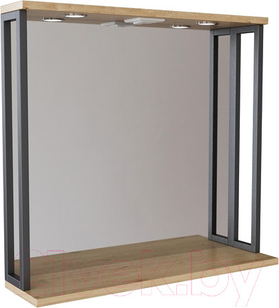Изображение товара Зеркало Mixline Бруклин 80 543584 (дуб бунратти, с подсветкой)