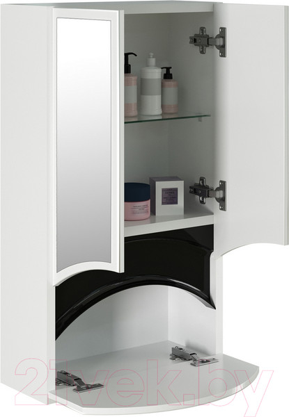 Изображение товара Шкаф с зеркалом для ванной Mixline Радуга 46 522476 (черный)