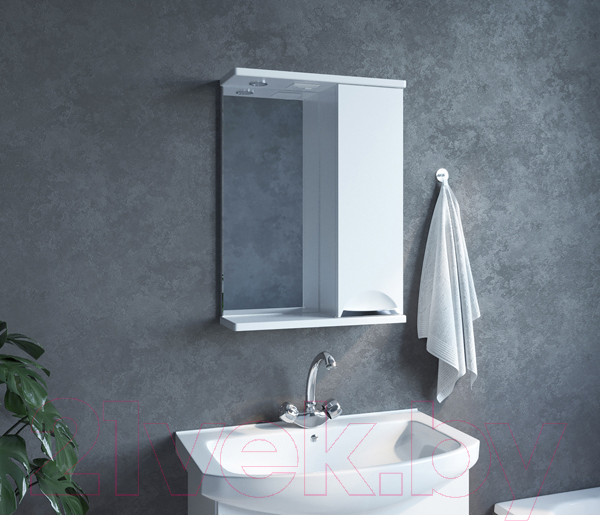 Изображение товара Шкаф с зеркалом для ванной Mixline Этьен 50 R 542403 (с подсветкой)