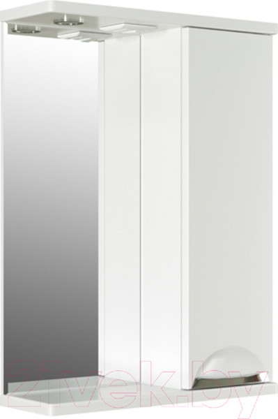 Изображение товара Шкаф с зеркалом для ванной Mixline Этьен 50 R 542403 (с подсветкой)