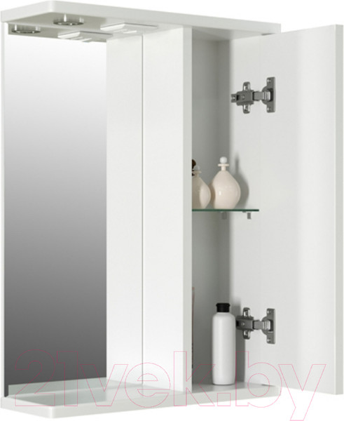 Изображение товара Шкаф с зеркалом для ванной Mixline Этьен 50 R 542403 (с подсветкой)