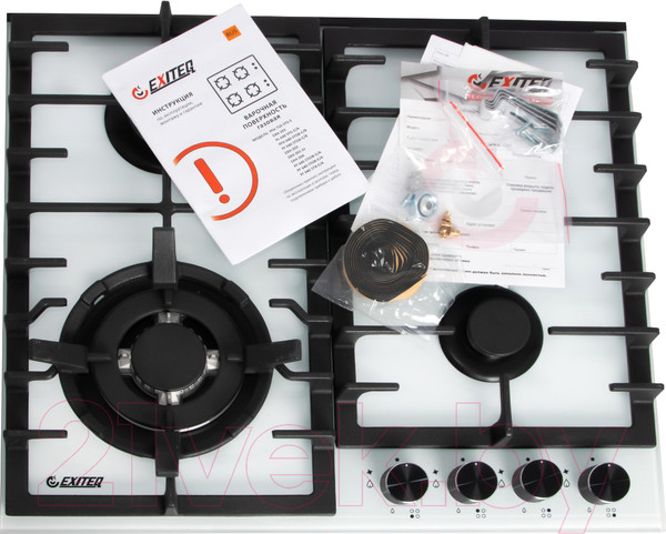 Изображение товара Газовая варочная панель Exiteq EXH-204 (белый)