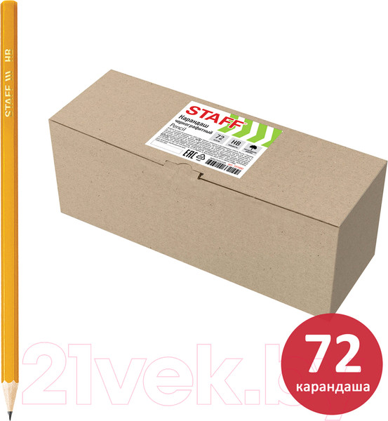 Изображение товара Набор простых карандашей Staff 181880 (72шт)