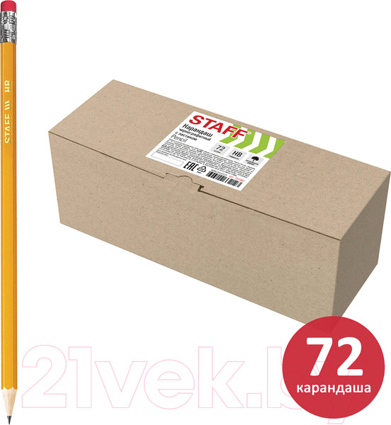 Изображение товара Набор простых карандашей Staff 181882 (72шт)