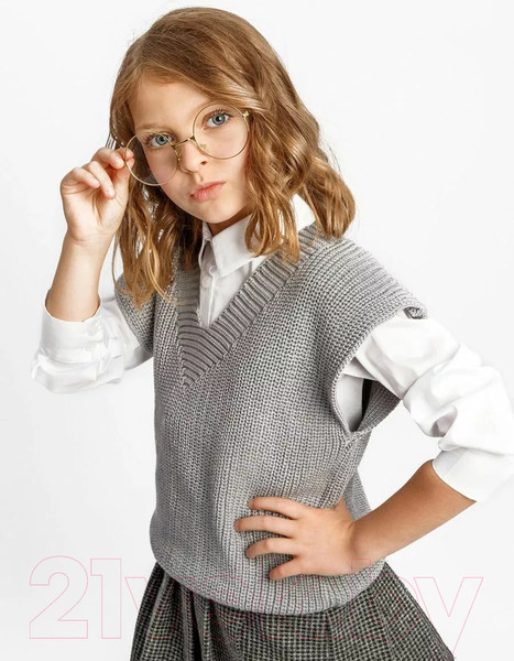 Изображение товара Жилет детский Amarobaby Knit / AB-OD21-KNIT10/11-122 (серый, р. 122)