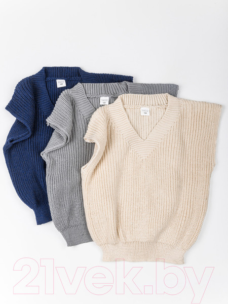 Изображение товара Жилет детский Amarobaby Knit / AB-OD21-KNIT10/11-122 (серый, р. 122)