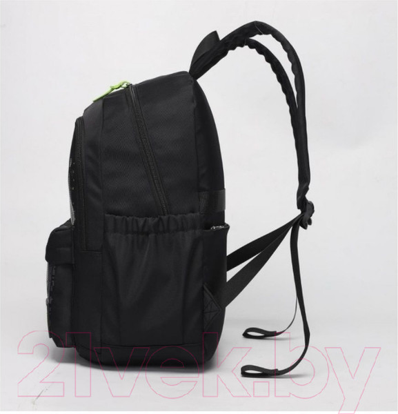 Изображение товара Школьный рюкзак Sun Eight SE-8399 (черный/салатовый)