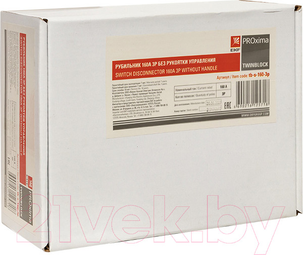 Изображение товара Рубильник модульный EKF PROxima tb-s-160-3p