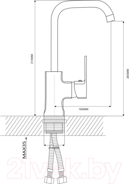 Изображение товара Смеситель Ekko E40302 (фиолетовый)