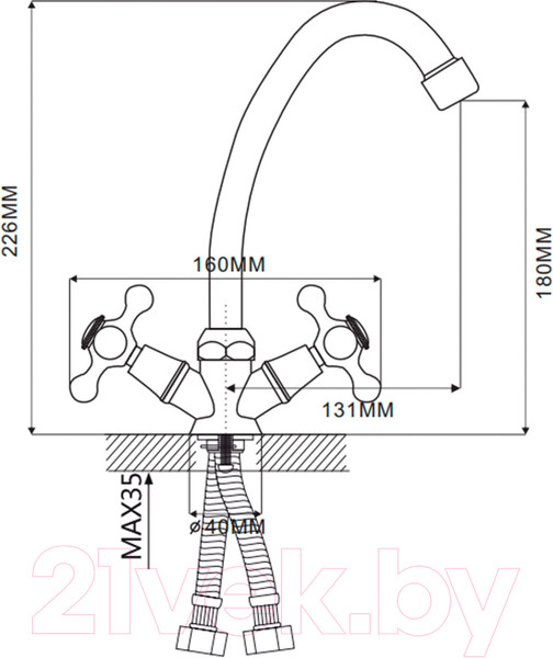 Изображение товара Смеситель Ekko E41020