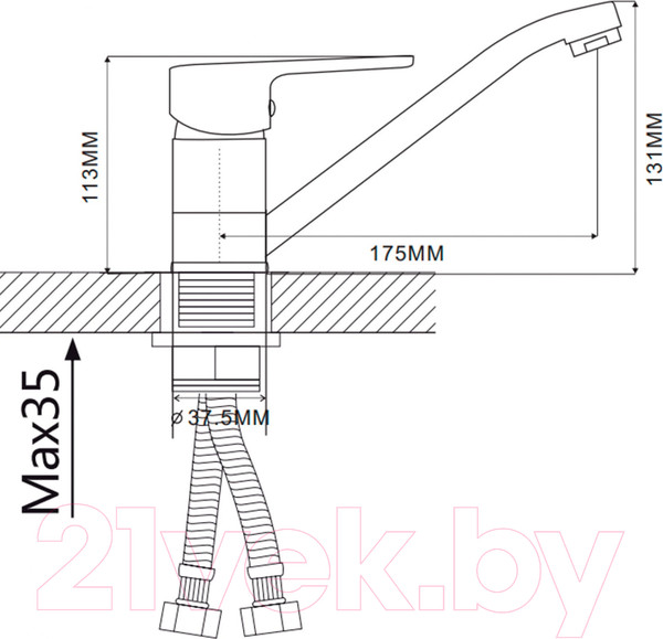 Изображение товара Смеситель Ekko E49105