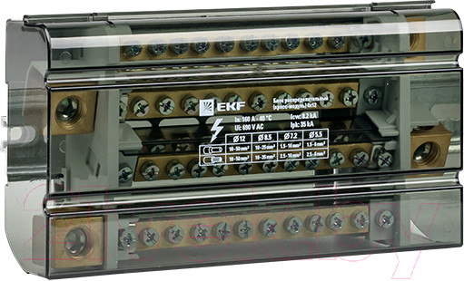 Изображение товара Распределительный блок на DIN-рейку EKF Db-160-4x12