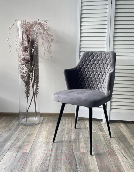 Изображение товара Стул M-City Herman 360 град. / 461MC04745 (серый 27 велюр/черный)