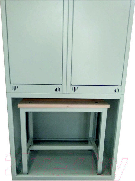 Изображение товара Шкаф металлический Metos С выдвижной скамьей ШМ-22 800